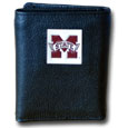 Mississippi St. Bulldogs Leather Tri-fold Wallet